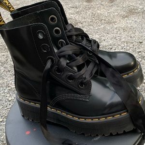 Dr. Martens Molly Platform Boots in Black